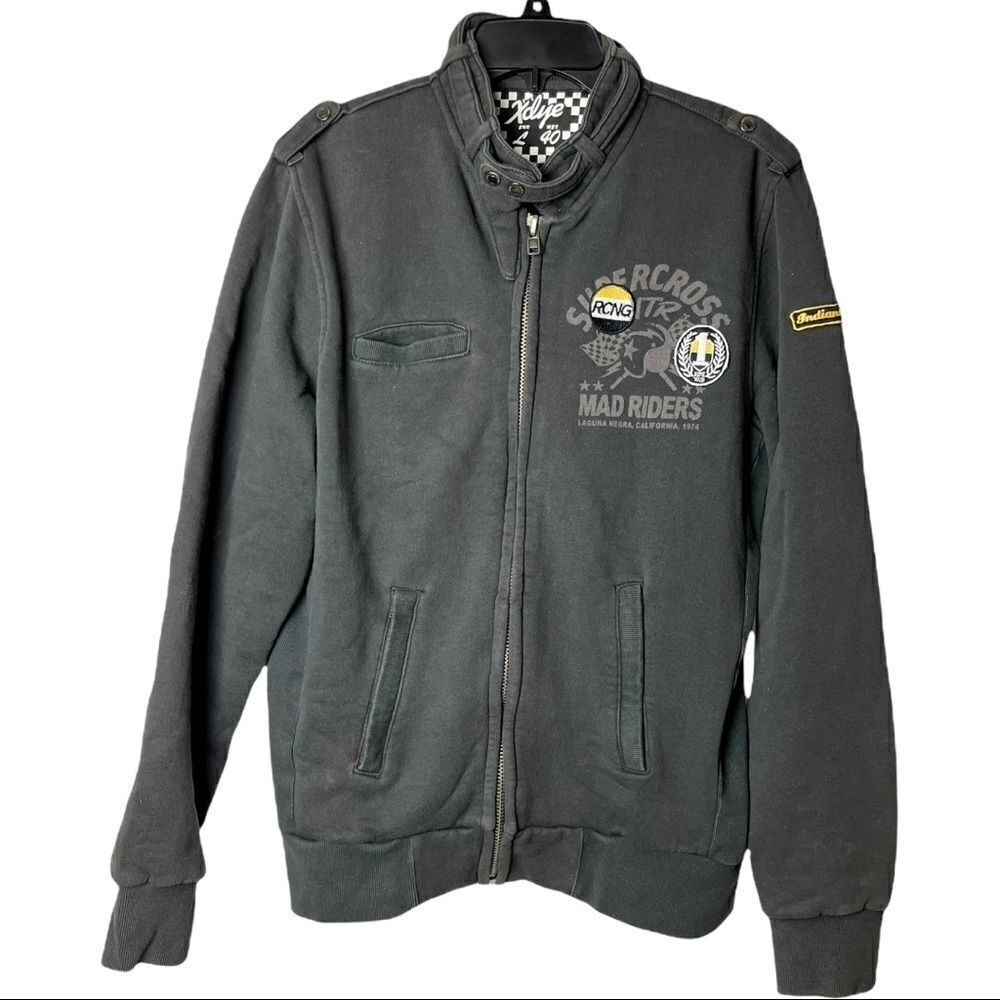 Rare Xdye Pull&Bear Supercross Zip up Sweater M